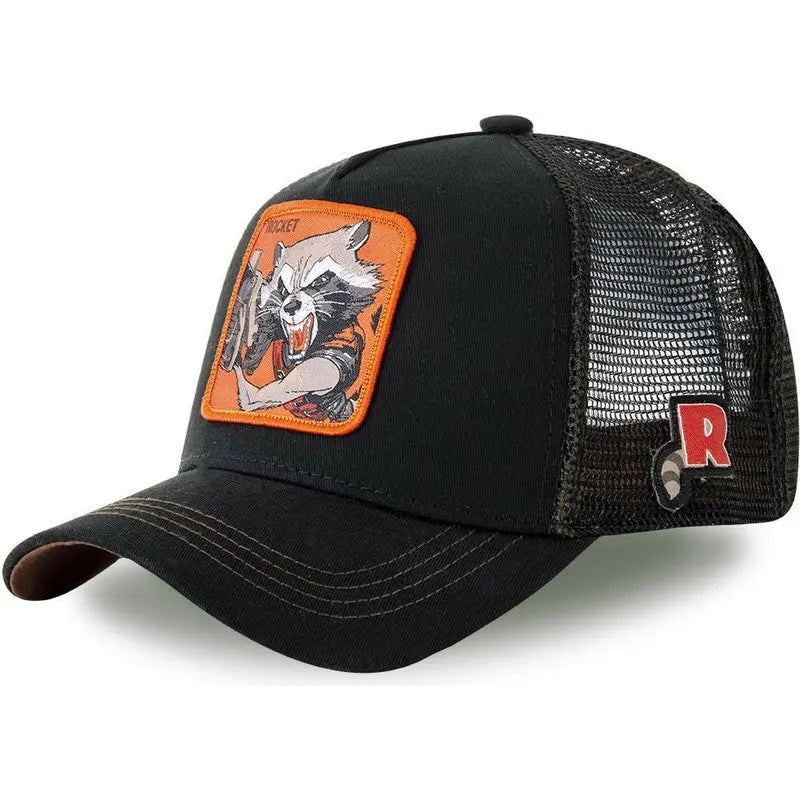 High Quality Marvel All Styles Anime Cartoon Snapback Cotton Baseball Cap Men Women Hip Hop Dad Mesh Trucker Hat Dropshipping