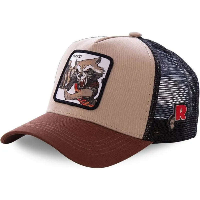 High Quality Marvel All Styles Anime Cartoon Snapback Cotton Baseball Cap Men Women Hip Hop Dad Mesh Trucker Hat Dropshipping