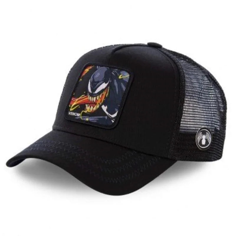 High Quality Marvel All Styles Anime Cartoon Snapback Cotton Baseball Cap Men Women Hip Hop Dad Mesh Trucker Hat Dropshipping