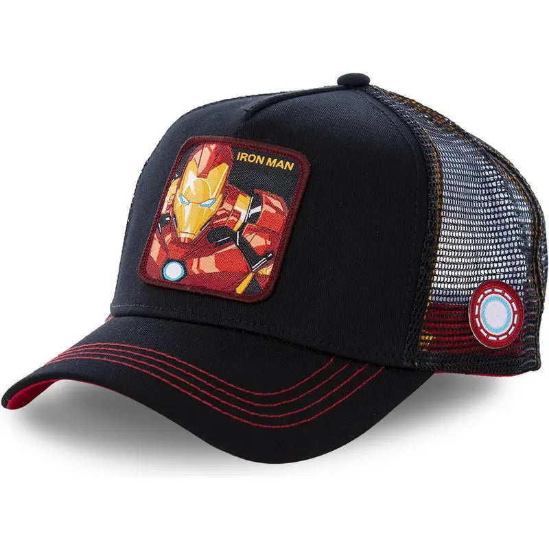 High Quality Marvel All Styles Anime Cartoon Snapback Cotton Baseball Cap Men Women Hip Hop Dad Mesh Trucker Hat Dropshipping