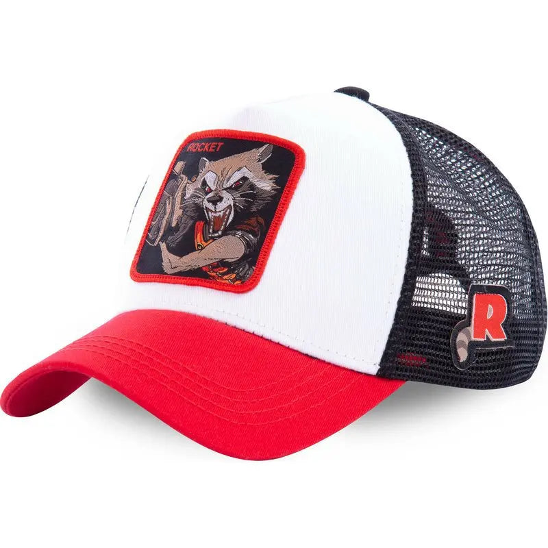 High Quality Marvel All Styles Anime Cartoon Snapback Cotton Baseball Cap Men Women Hip Hop Dad Mesh Trucker Hat Dropshipping