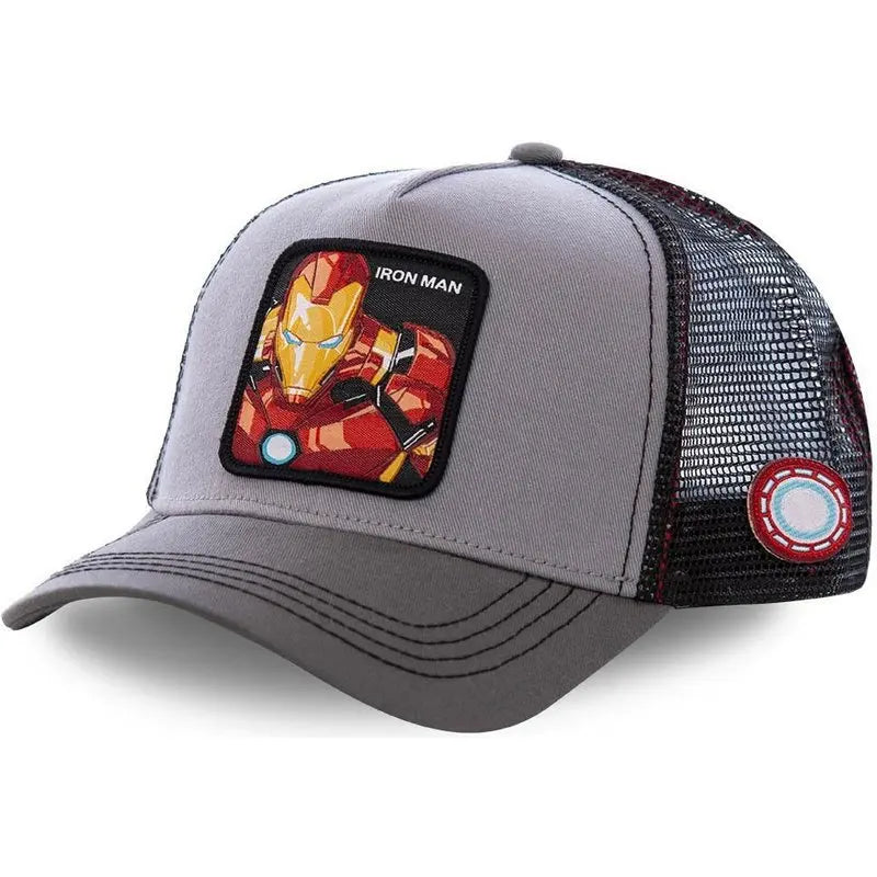 High Quality Marvel All Styles Anime Cartoon Snapback Cotton Baseball Cap Men Women Hip Hop Dad Mesh Trucker Hat Dropshipping