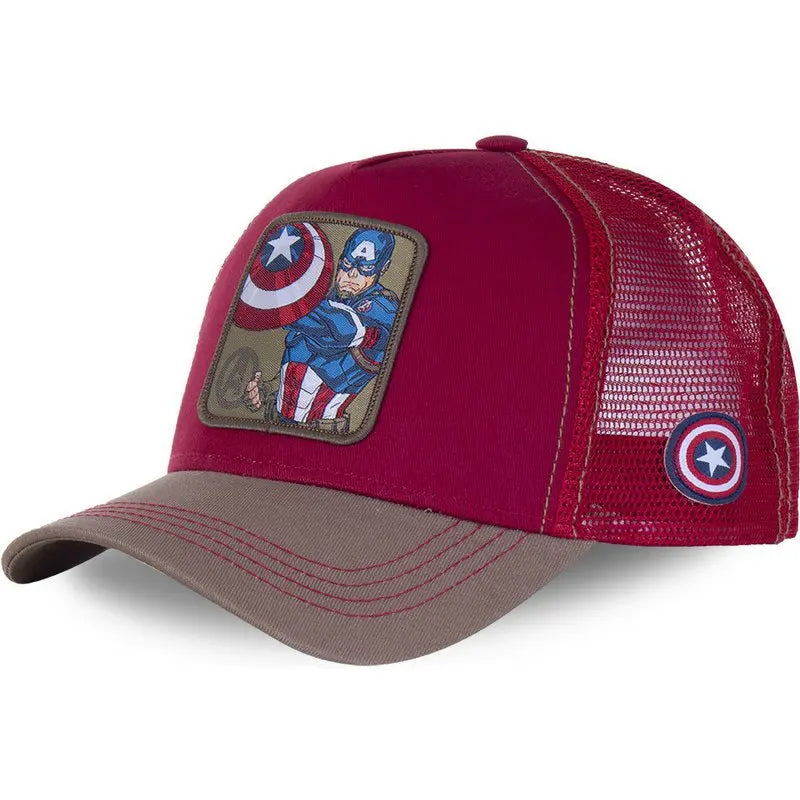 High Quality Marvel All Styles Anime Cartoon Snapback Cotton Baseball Cap Men Women Hip Hop Dad Mesh Trucker Hat Dropshipping