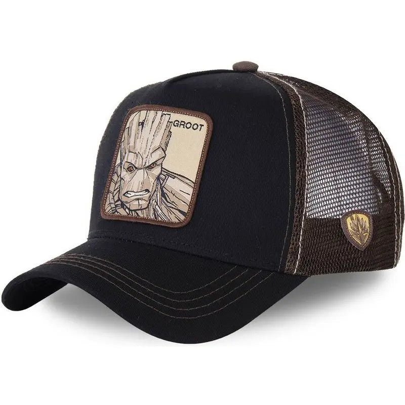 High Quality Marvel All Styles Anime Cartoon Snapback Cotton Baseball Cap Men Women Hip Hop Dad Mesh Trucker Hat Dropshipping